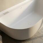 CERANO - Vana z litého mramoru Valeria - volně stojící - nástěnná - bílá matná - 150x80x55 CER-8050BD80384