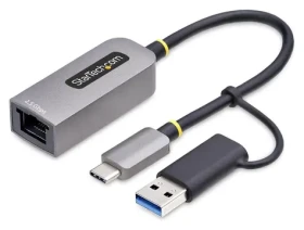 StarTech adaptér USB-C na Ethernet šedá (U2GA-USB-C-ETHERNET) / Síťový adaptér / 5 Gbps / USB-A redukce / 15 cm (U2GA-USB-C-ETHERNET)