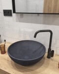 Umyvadlo na desku SAT Cemento 42x42 cm antracit bez přepadu CEM4242A CEM4242A