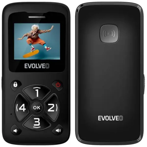 EVOLVEO EasyPhone ID černá / 1.7" / SOS / microSDHC (EP-400-IDB)
