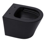Wc závěsné SAT Infinitio včetně prkénka softclose, černá mat, zadní odpad SATINF010RREXPBKM SATINF010RREXPBKM