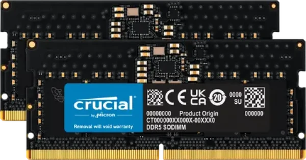 Crucial 16GB (2x8GB) 4800MHz / DDR5 / SO-DIMM / CL40 / 1.1V (CT2K8G48C40S5)