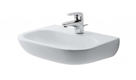 DURAVIT - D-Code Umývátko 45x36 cm, s 1 otvorem pro baterii, alpská bílá 07074500002