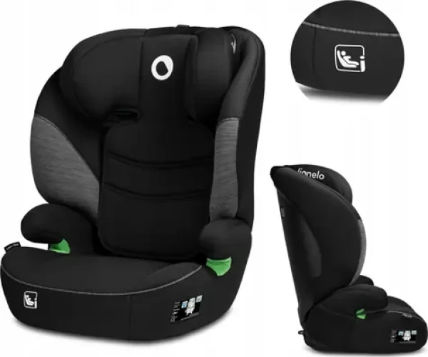 LIONELO Autosedačka Lars i-Size 100-150 cm, Black Grey (LFOTLARSISZGYXXXXXXX)