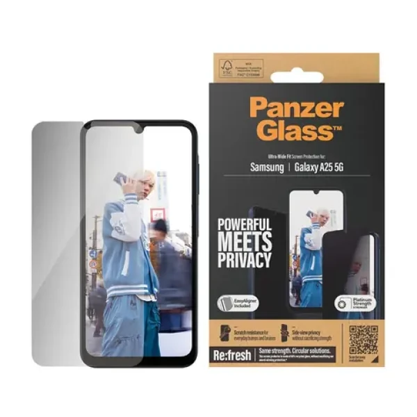 PanzerGlass Privacy Samsung Galaxy A25 5G s instalačním rámečkem (P7335)