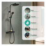 HANSGROHE - Activera S Sprchový set s termostatem, průměr 24 cm, 2 proudy, EcoSmart, matná černá 28638670