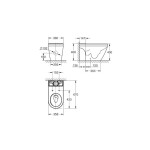 GROHE - Euro Ceramic WC kombi mísa, vario odpad, Rimless, Triple Vortex, alpská bílá 102488SH00