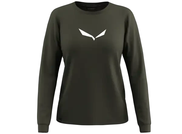 Salewa Eagle Solidlogo Dry Tee W dámské triko dlouhý rukáv Dark olive vel. 42/36