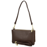 Stylová dámská semišová kabelka na rameno Amanda, tmavě hnědá