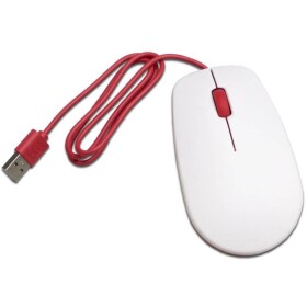 Raspberry Pi® drátová myš USB optická bílá, červená 3 tlačítko