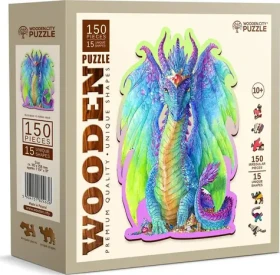 WOODEN CITY Dřevěné puzzle Majestátní drak 150 dílků