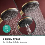HANSGROHE - Raindance Alive S Sprchový set s termostatem pod omítku, s tělesem, průměr 30 cm, 3 proudy, kartáčovaný bronz 24622140