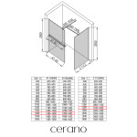 CERANO - Sprchová zástěna Walk-in Onyx T L/P - 10 mm - hranatá vzpěra + polička/držák na ručníky - chrom, grafitové sklo - 140x120x200 CER-8050BD9793