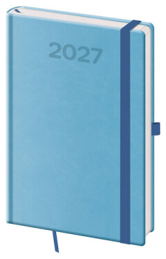 Diář 2027 týdenní A5 Print Pop - světle modrá