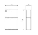 CERSANIT - Otevřená modulová skříňka CITY, dub DSM S584-025-DSM