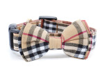 Luky obojek s motýlkem | 24 - 55 cm Barva: Béžová, Obvod krku: 24 - 35 cm, Šířka: 1,5 cm