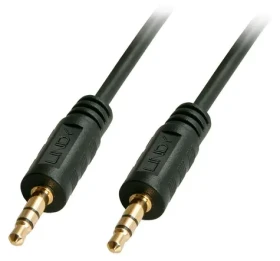 Lindy Audio kabel Jack 3,5mm pozlacený černá / Audio kabel / 3,5 mm jack - 3,5 mm jack / 5 m / Pozlacené konektory (35644)