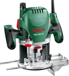 BOSCH POF 1400 ACE / Vrchní frézka / 1400 W / 10000 - 28000 ot. za min / zdvih: 55 mm / kleština: 6 mm (060326C800)