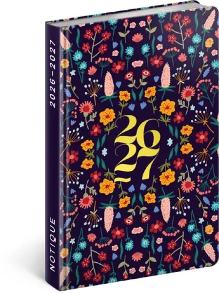NOTIQUE 18měsíční diář Petito – Flóra 2026/2027, 11 x 16 cm (PGD-37214-V)