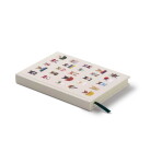 Rifle Paper Co. Vyšívaný linkovaný deník Cats, béžová barva, papír