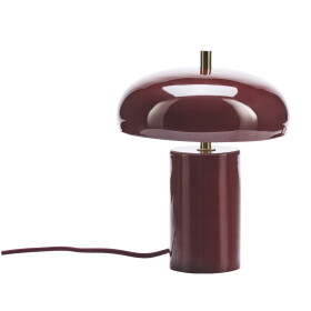 MADAM STOLTZ Stolní lampa Enamel Maroon, červená barva, kov
