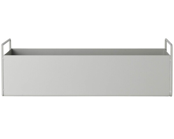 Ferm Living Designový truhlík Plant Box Light Grey, šedá barva, kov