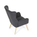 Křeslo ušák, šedá, manšestrová látka, AK-314 GREY2