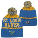 Outerstuff Dětská zimní čepice St. Louis Blues NHL Puck Pattern Cuffed Pom