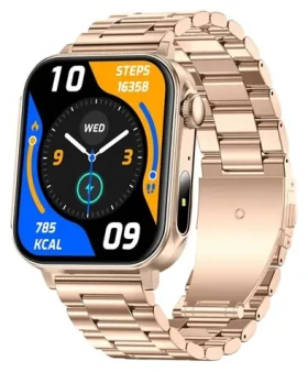 Colmi P80 ocelově zlatá / Chytré hodinky / 1,83" HD / Bluetooth volání / 100+ sport. režimů / IP67 (P80 Steel Gold)