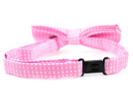 Elegant světle růžový motýlek pro psa s puntíky | 25 - 42 cm