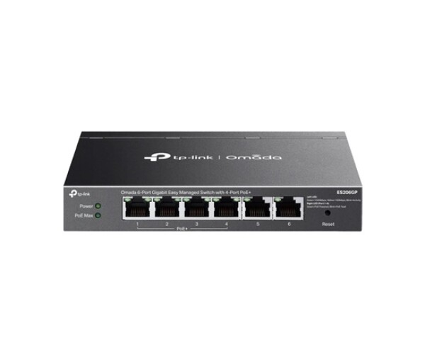 TP-Link OMADA switch ES206GP (6xGbE,4xPoE+,65W, fanless) EDF_324325