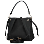 Módní dámská koženková kabelka na rameno Linna, černá