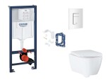GROHE - Rapid SL Set předstěnové instalace, klozetu, sedátka SoftClose, tlačítka Skate Cosmopolitan a sady pro vhazování tablet, alpská bílá SANI11BB3154