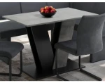 Jídelní stůl Judith 110x70 cm, černý/tmavý beton