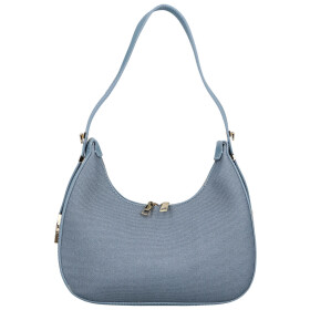 Stylová dámská koženková kabelka na rameno Agatha, džínově modrá