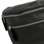 Módní dámská kožená kabelko-ledvinka GW Galatea, černá