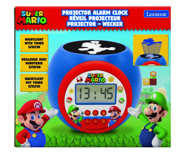 Lexibook budík Super Mario se stropním projektorem - Alltoys Lexibook