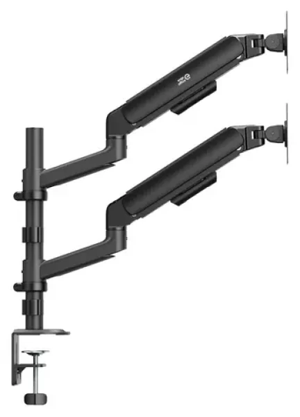 ER-692 černá / Stolní držák pro dva monitory / 17-32" / VESA 75x75-100x100 / nosnost 10 kg / plynová pružina (ER-692 B)