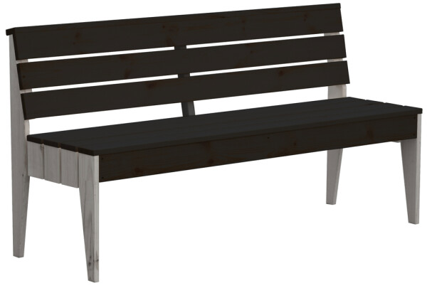 ROJA POOL dřevěná lavice - ČERNÁ/ŠEDÁ