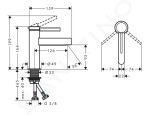 HANSGROHE - Finoris Umyvadlová baterie 100, výpustí Push-Open, EcoSmart, matná černá 76010670