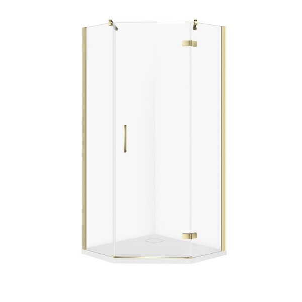 CERSANIT - Sada C306: kout JOTA pětiúhelník pravý, zlato 90x90x195 + TAKO SLIM bílá VIR S601-364