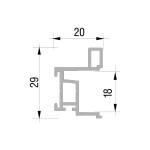 ProALU Madlo Kvadro Černá