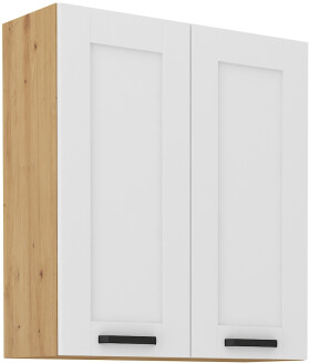 Horní skříňka Luna 80 G-90 2F Barva korpusu: Dub artisan, Barva dvířek: Bílá