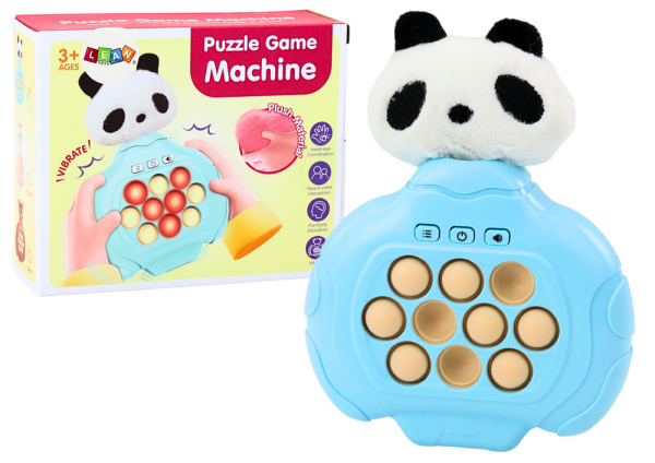 Mamido Hra Pop-It Panda plyšová herní konzole obratnost vibrace smyslová