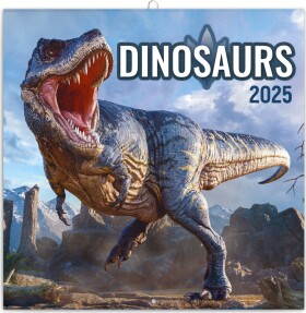 Poznámkový kalendář Dinosauři 2025, 30 30 cm
