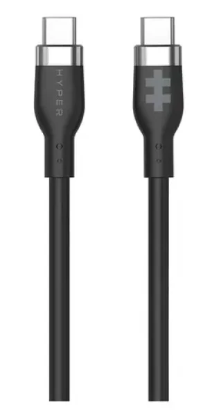 Hyper Nabíjecí kabel Silicone 60W USB-C (M) - USB-C (M) 1,5 m černá / Datový kabel / USB-C / 60 W (HJ4011BKGL)