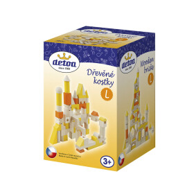 Kostky dřevěné L 96 dílků - Detoa
