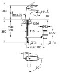 GROHE - Eurostyle Páková umyvadlová baterie ES, velikost S, chrom 23709003