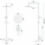REA - Sprchová sada s termostatem LUNGO Titan REA-P6386