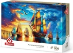 ART PUZZLE 40504 Puzzle Přístav barevných plachetnic